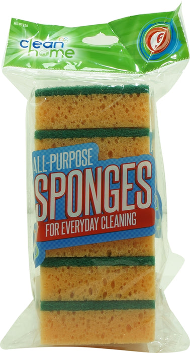 Clean Home All-Purpose Sponges, 6 ct