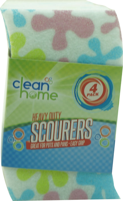 Clean Home Heavy Duty Scourers, 4 ct