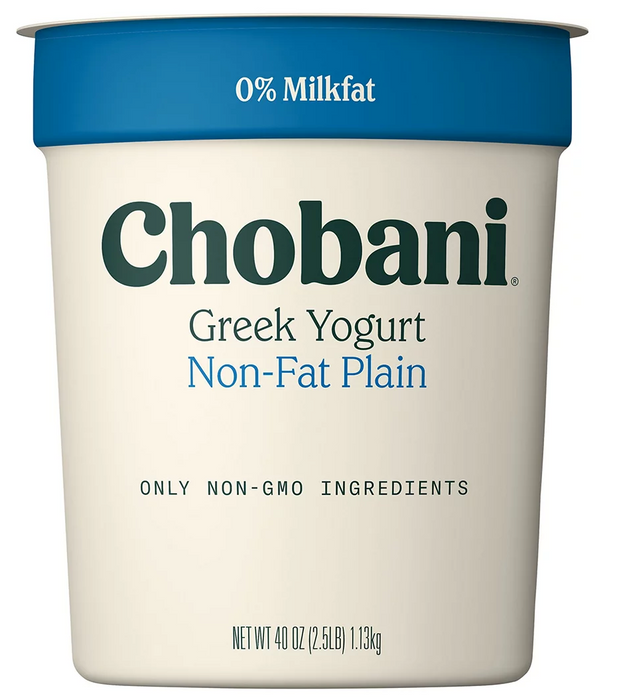 Chobani Non-Fat Plain Greek Yogurt , 40 oz