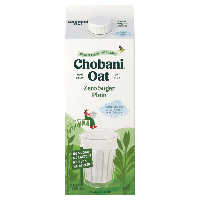 Chobani Zero Sugar Original Oat Drink , 52 oz