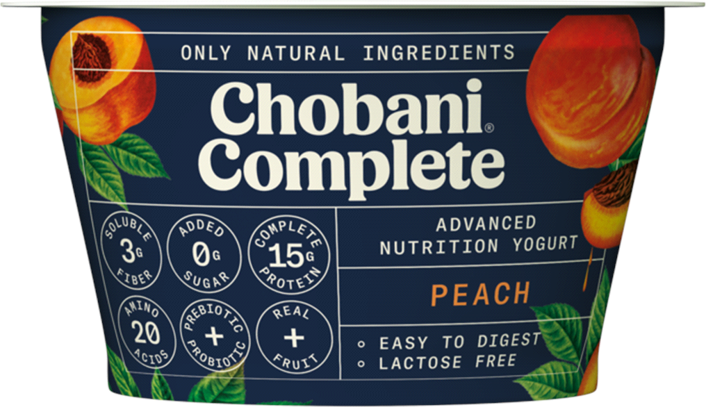 Chobani Complete Peach Greek Yogurt , 5.3 oz