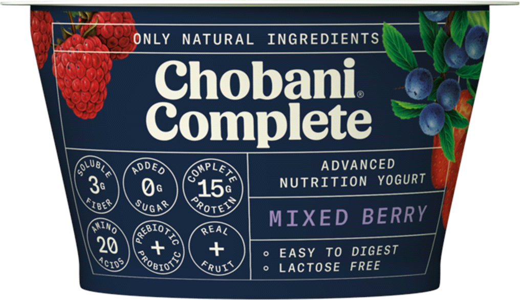 Chobani Complete Mixed Berry Greek Yogurt , 5.3 oz