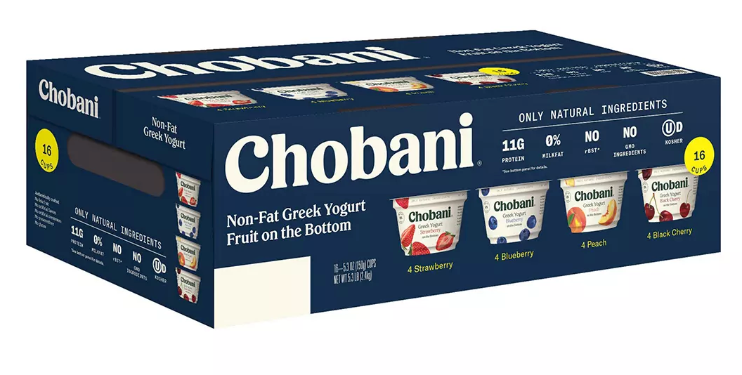 Chobani Non-Fat Greek Yogurt, Variety Pack , 16 ct