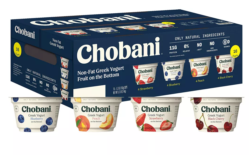 Chobani Non-Fat Greek Yogurt, Variety Pack , 16 ct