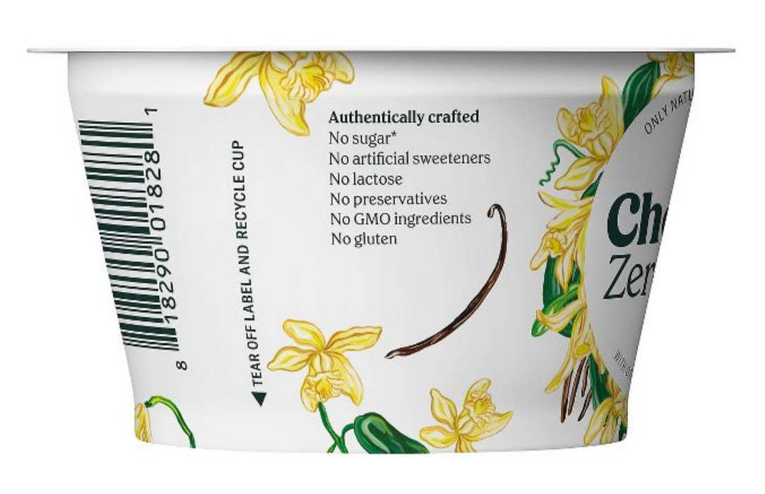 Chobani Zero Sugar Vanilla Non-Fat Greek Yogurt , 5.3 oz