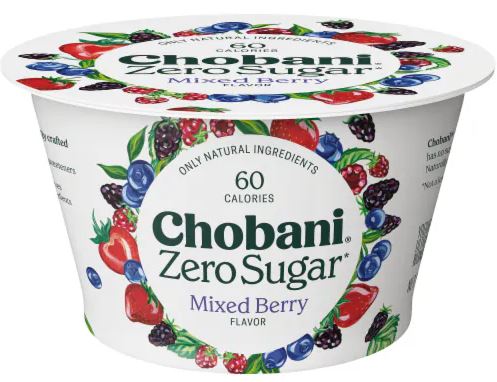 Chobani Zero Sugar Yogurt, Mixed Berry Flavor , 5.3 oz