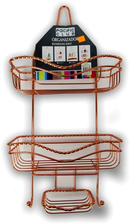 Pacific Club 3-Tier Shower Caddy, Bronze, 1 ct
