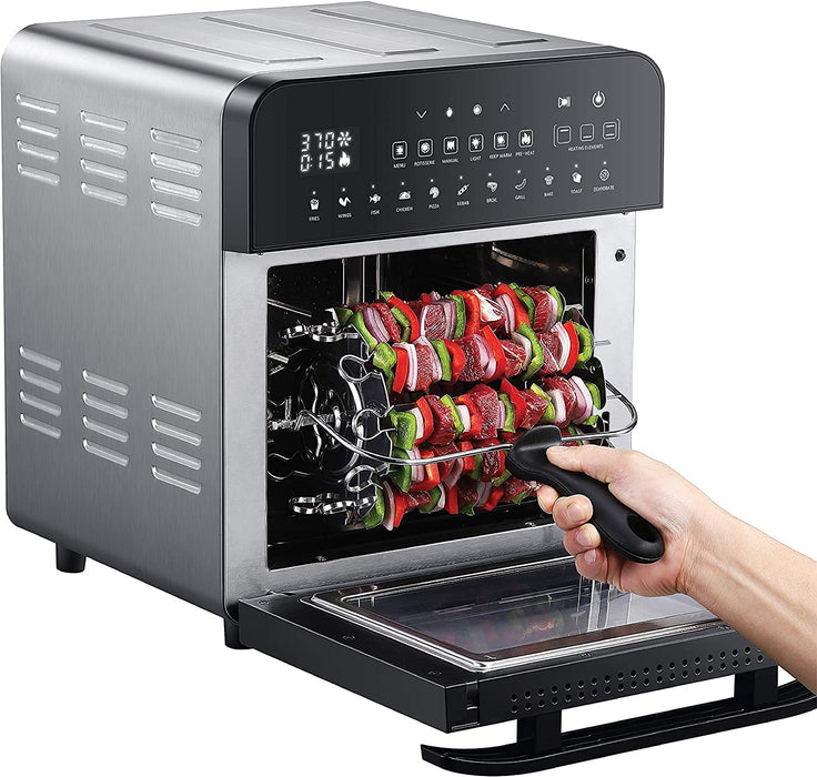 GoWise 14.7-QT Air Fryer Grill With Dual Heating Elements & Rotisserie Oven , 1 pc