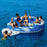 Cooler Z Blue Caribbean Inflatable Floating Island with Cooler & Cup Holders, 