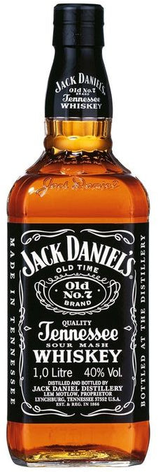 Jack Daniel's Black label Tennessee Sour Mash Whisky, 40% Vol., 1 L