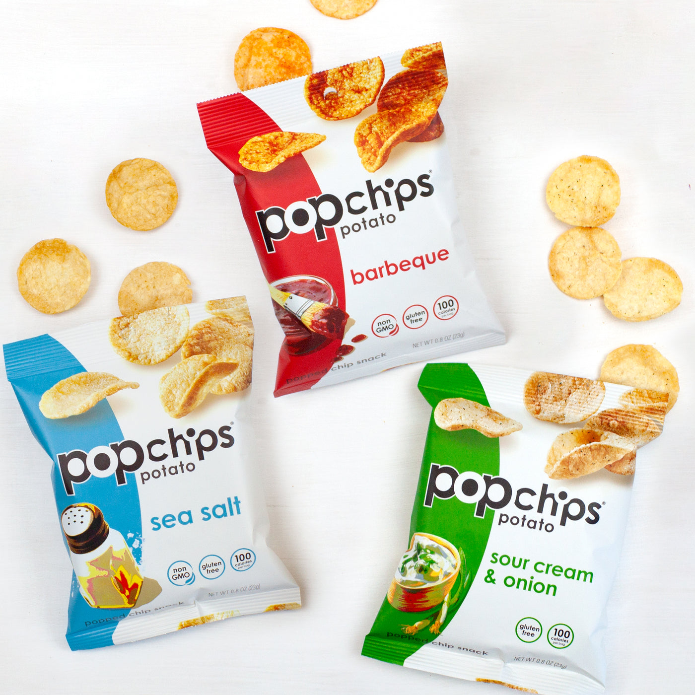 Popchips Potato Chips, Variety Pack , 30 x 0.8 oz —