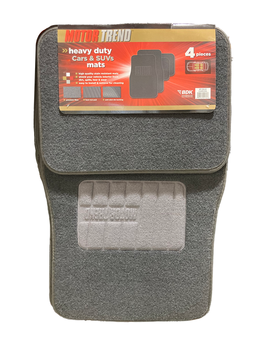Motor Trend Heavy Duty Car & SUV Mats, Charcoal, 4 pcs