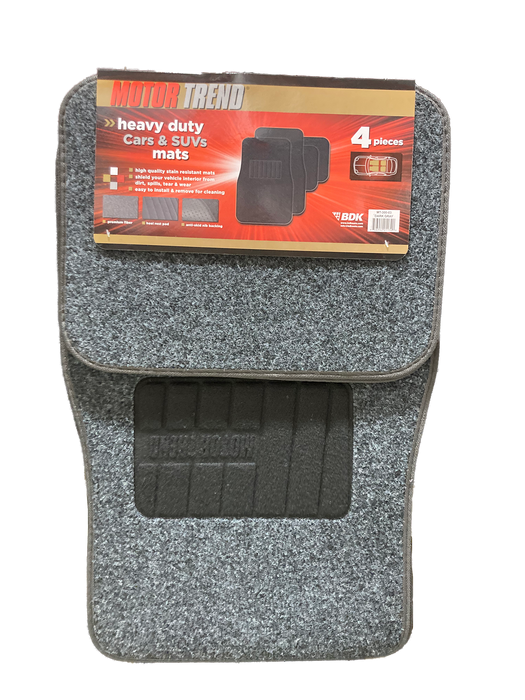 Motor Trend Heavy Duty Car & SUV Mats, Dark Grey, 4 pcs