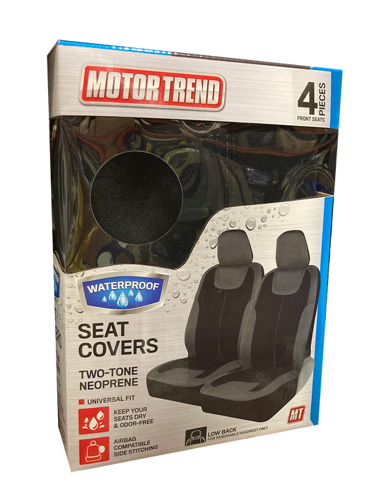 Motor Trend Front Seat Cover, Two Tone Neoprane, 4 pcs