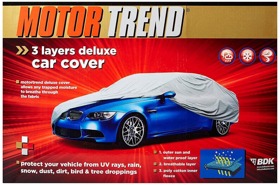 Motor Trend 3-Layers Deluxe Car Cover, Medium