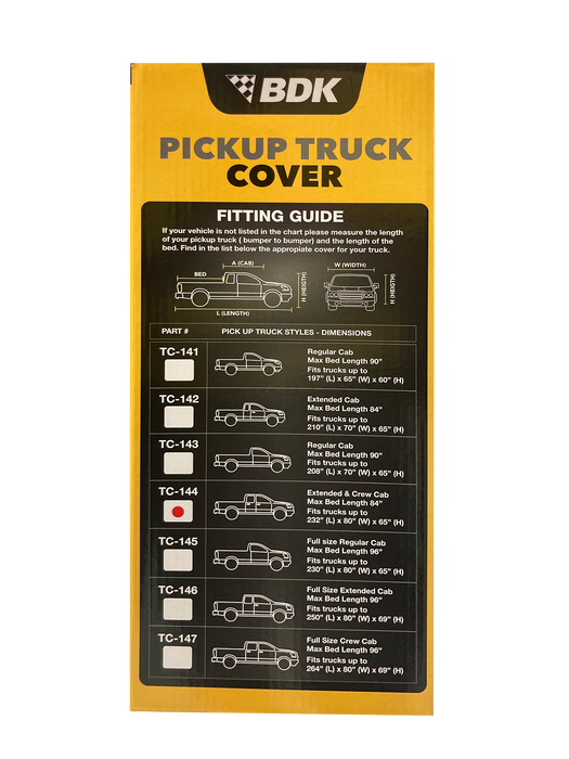 BDK Pickup Truck Cover TC-144, 232" x 80" x 65"