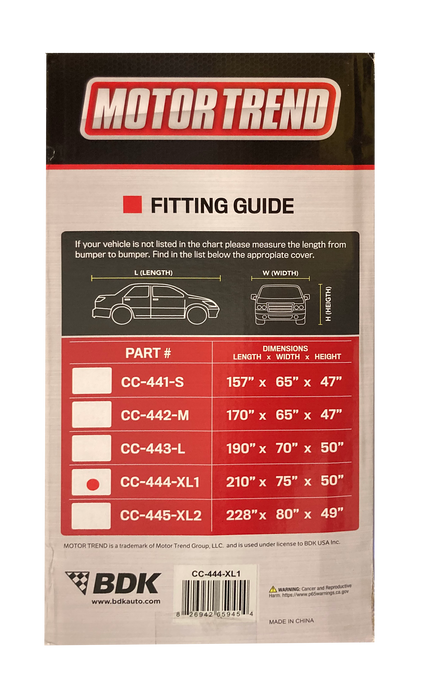 Motor Trend 4 layer Car Cover, Extra Large, 1 pc