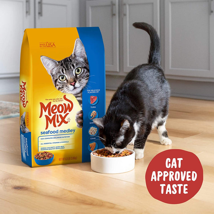 Meow Mix Seafood Medley Dry Cat Food , 14.2 lbs