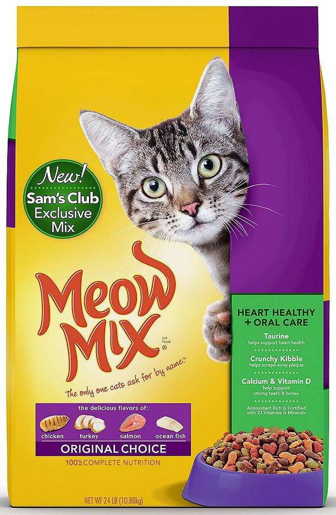 Meow Mix Heart Healthy & Oral Care Dry Cat Food, 24 lbs —