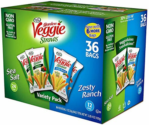 Sensible Portions Garden Veggie Straws, Value Pack, 36 x 1 oz