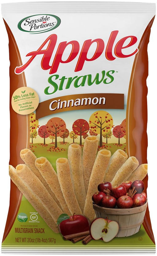 Sensible Portions Cinnamon Apple Straws Fruit Chips, 567 gr