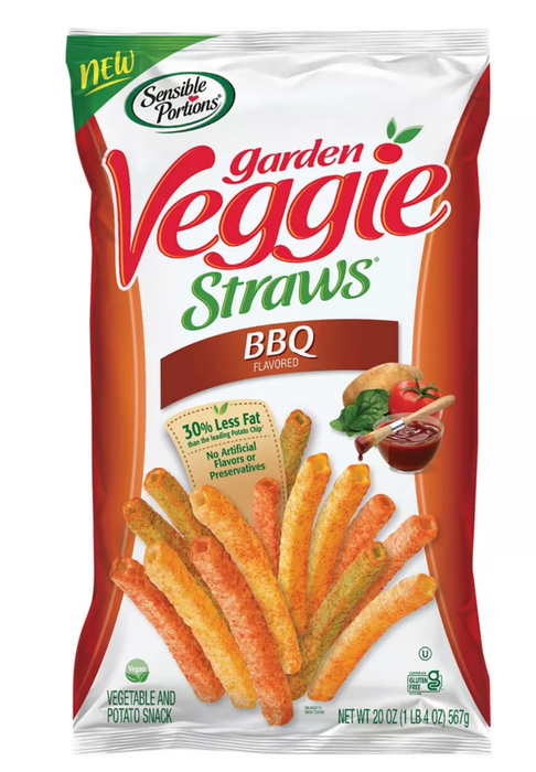 Sensible Portions BBQ Garden Veggie Straws , 20 oz