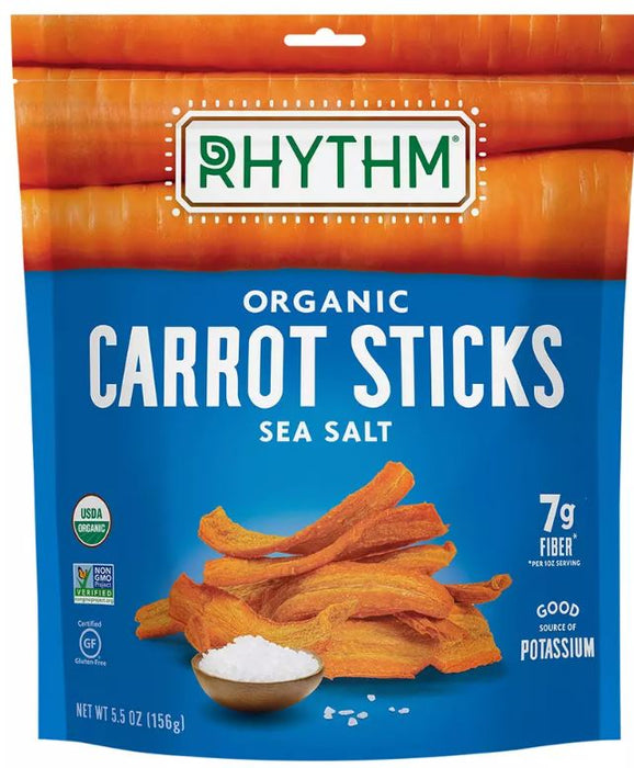 Rhythm Organic Carrot Sticks With Sea Salt , 5.5 oz