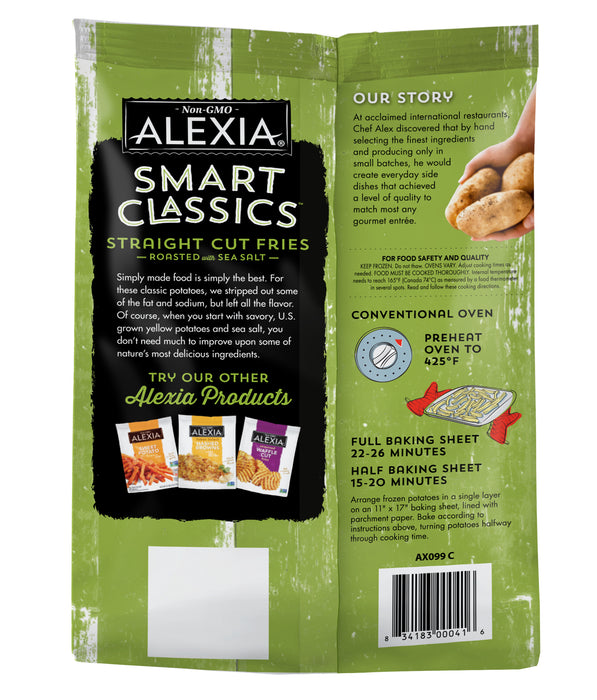 Alexia Smart Classics Straight Cut Fries Roasted With Sea Salt , 32 oz