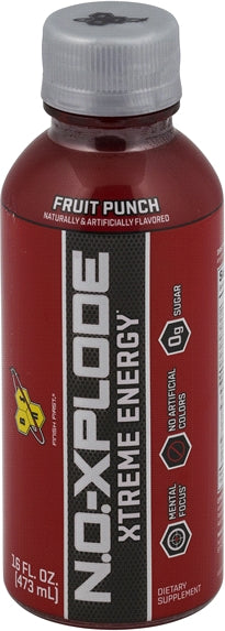 BSN N.O Xplode RTD Xtreme Energy Fruit Punch, 16 oz