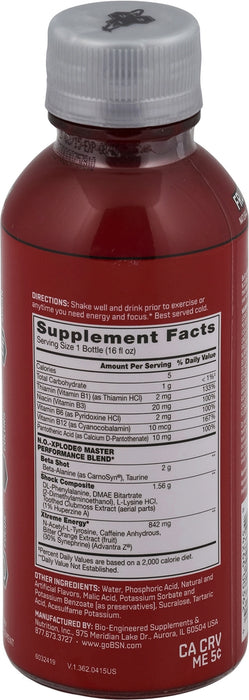 BSN N.O Xplode RTD Xtreme Energy Fruit Punch, 16 oz