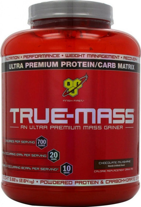 BSN True Mass, Ultra Premium Mass Gainer, Strawberry, 5.8 lbs