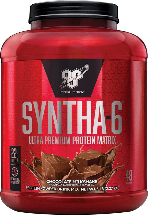 BSN Syntha 6 Whey Protein Powder, Chocolate Milkshake, 5 lbs