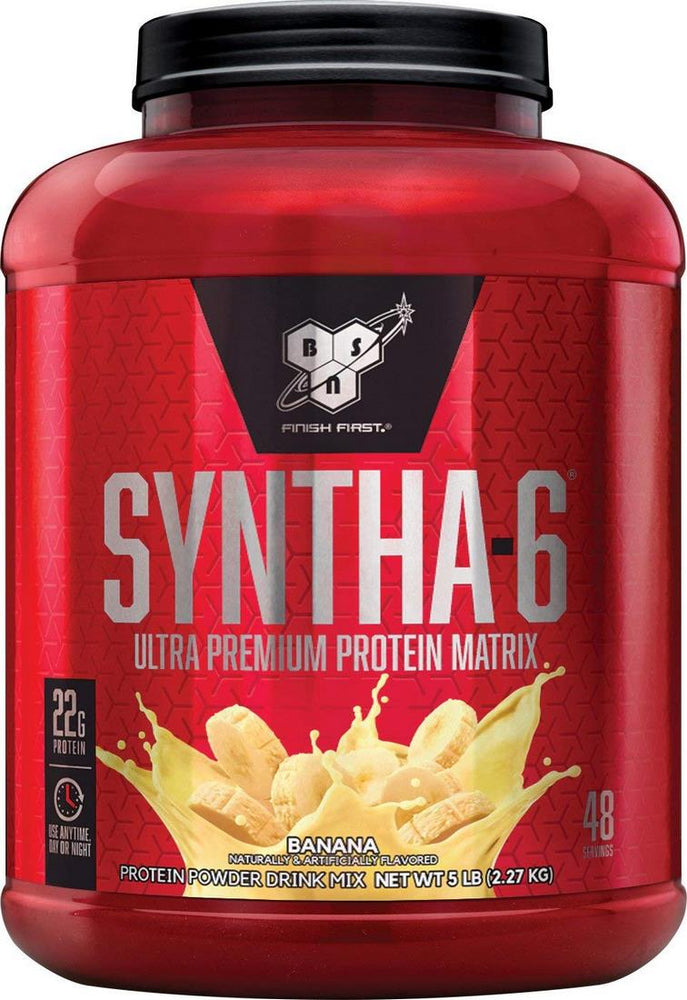 BSN Syntha 6 Whey Protein Powder, Banana, 5 lbs