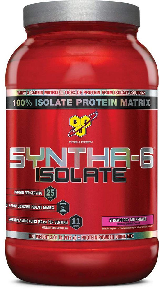 BSN Syntha-6 Isolate, Strawberry Milkshake, 2 lbs