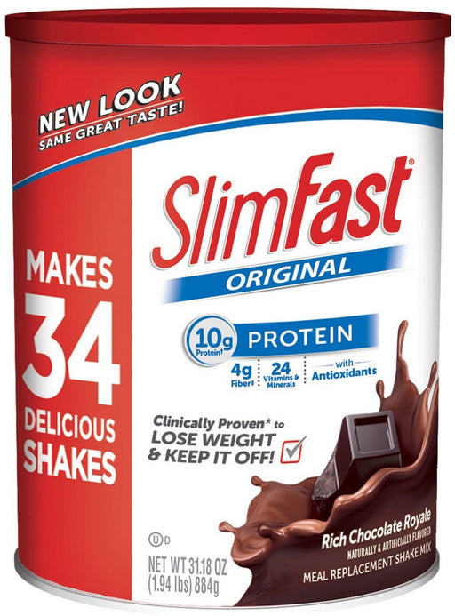 SlimFast Original Shake Mix, Rich Chocolate Royale , 31.18 oz