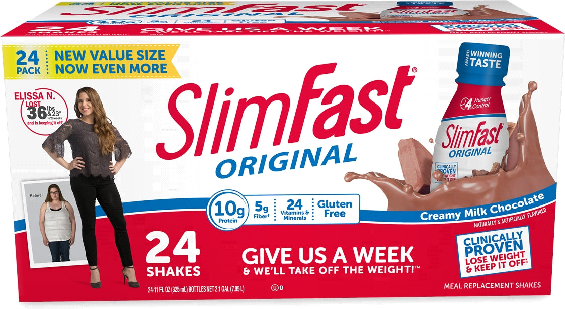 SlimFast Creamy Chocolate Shake, 24 x 325 ml