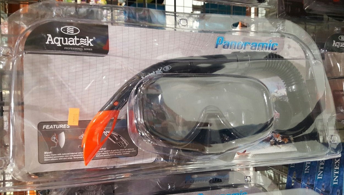 Aquatek Panoramic Mask & Snorkel Set, 