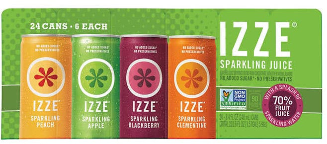 IZZE Sparkling Juice, Variety Pack , 24 x 8.4 oz