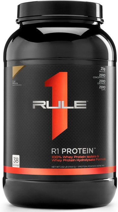 Rule 1 Whey Isolate Protein Powder, Cafe Mocha, 2.52 lbs