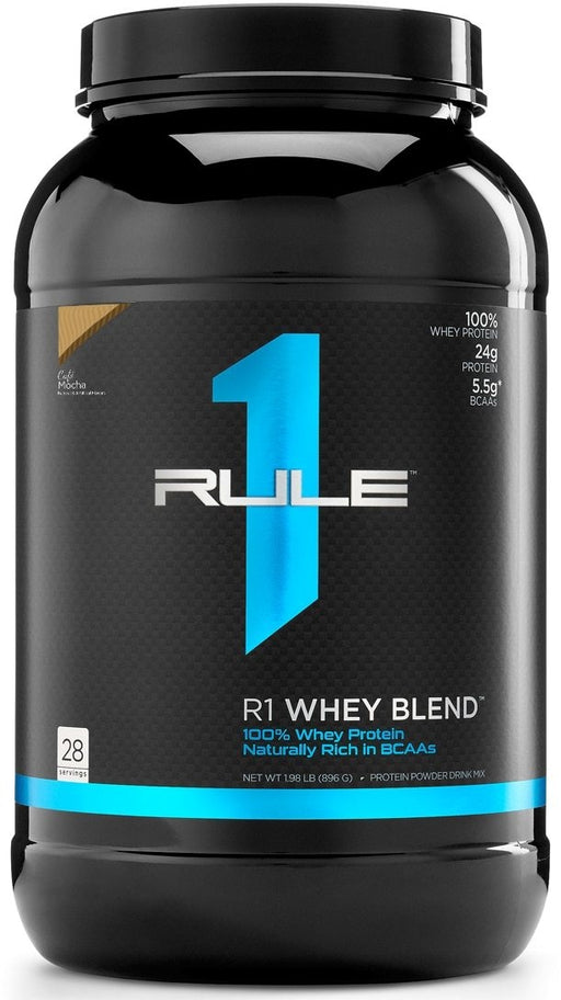 Rule 1 Whey Blend Protein Powder, Cafe Mocha, 1.98 lbs