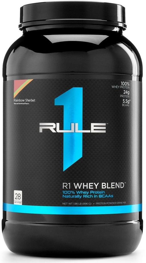 Rule 1 Whey Blend Protein Powder, Rainbow Sherbet, 1.98 lbs