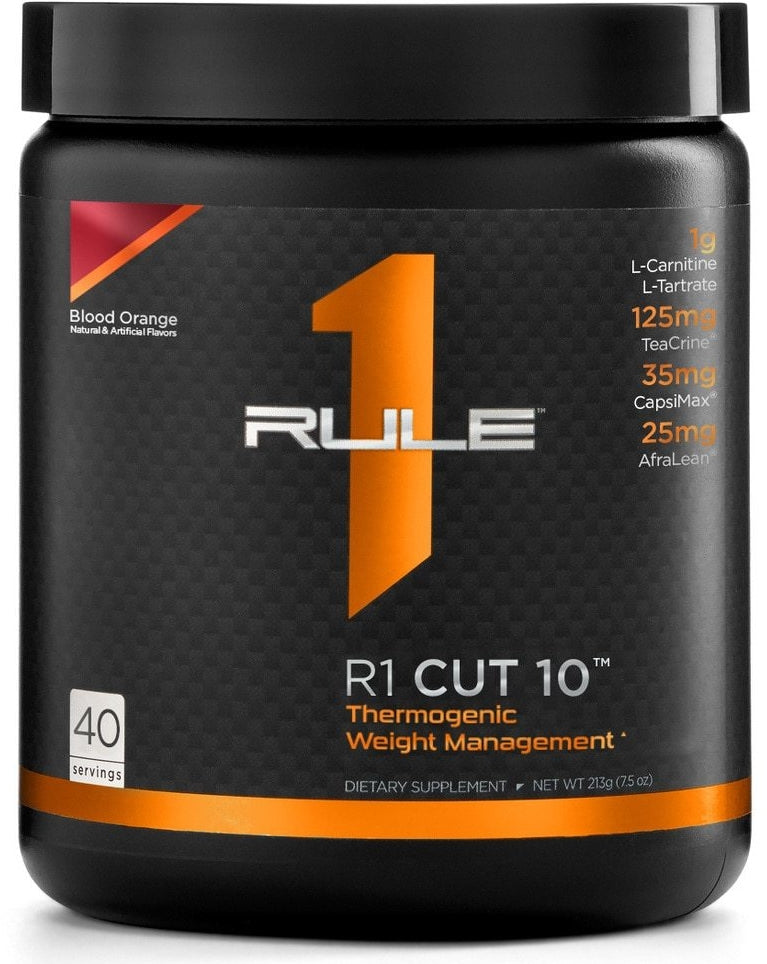 Rule 1 Cut 10 Thermogenic Weight Management, Blood Orange, 213 g