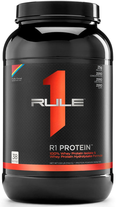 Rule 1 Whey Isolate Protein Powder, Fruity Cereal, 2.52 lbs
