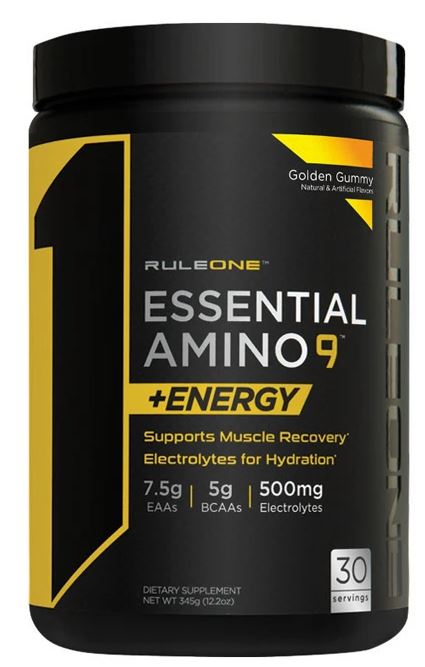 Rule 1 Essential Amino 9 + Energy, Golden Gummy Flavor, 345 gr