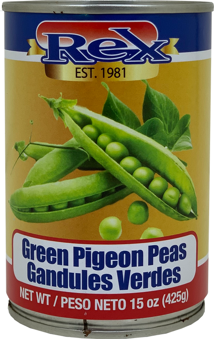 Rex Green Pigeon Peas, 15 oz