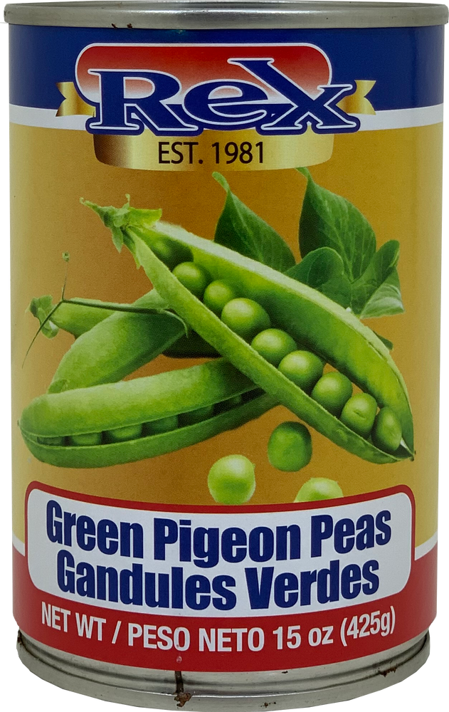 Rex Green Pigeon Peas, 15 oz