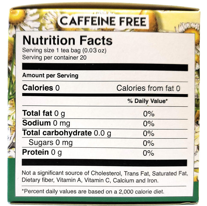 NaturaTe Chamomile Herbal Tea Bags, 20 ct