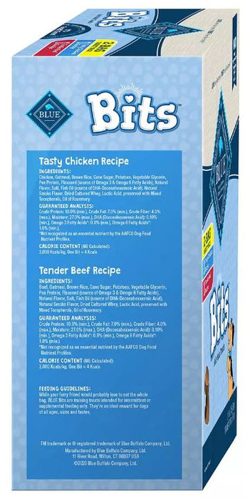 Blue Bits Soft-Moist Chicken & Beef Dog Training Treats, Variety Pack, 2 x 9 oz