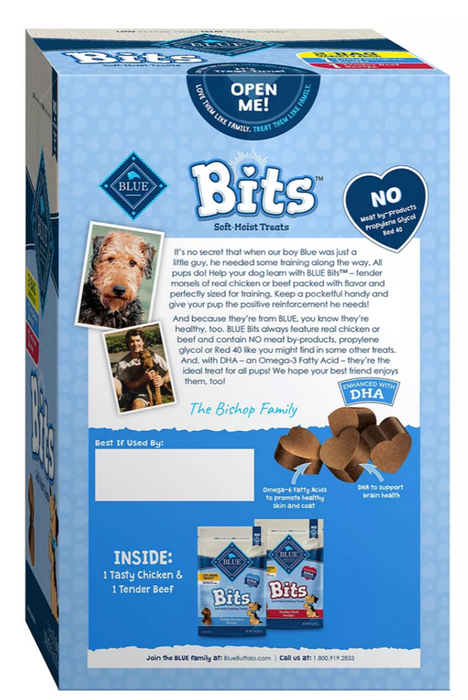 Blue Buffalo Blue Bits Natural Dog Treats, 2-Pack , 2 x 11 oz