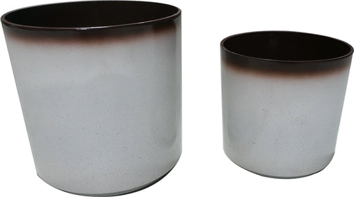 Round Flower Pot Set (Specify Color at Checkout), 2 pcs